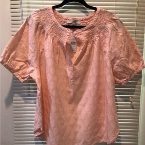 Top, Puff Sleeve, Peach color, never worn